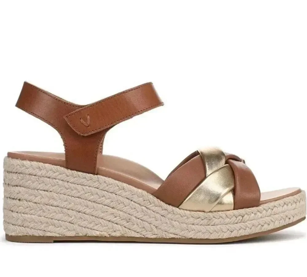 Vionic Women's Saratoga Espadrille Wedge Sandal Size 9.5